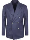 Tagliatore Men's Button Detail Jacket Pockets In Blue
