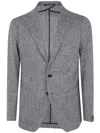 Tagliatore Herringbone Wool Jacket In Gray