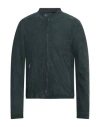 Tagliatore Man Jacket Dark Green Size 46 Lambskin