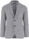 Tagliatore Tailored Jacket With Buttoned Cuffs In Gray