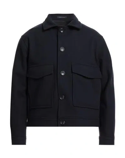 TAGLIATORE TAGLIATORE MAN JACKET MIDNIGHT BLUE SIZE 36 VIRGIN WOOL, POLYAMIDE, CASHMERE