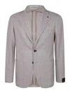 Tagliatore Single-breasted Blazer In Nude & Neutrals