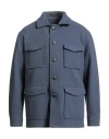 Tagliatore Man Jacket Slate Blue Size 40 Wool, Polyamide In Blue