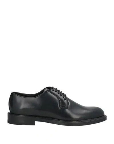 Tagliatore Man Lace-up Shoes Black Size 9 Calfskin