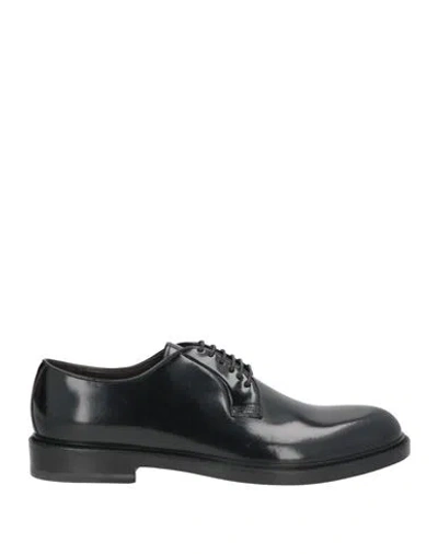 Tagliatore Man Lace-up Shoes Black Size 9 Leather