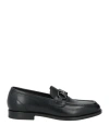 Tagliatore Man Loafers Black Size 9 Calfskin In Black