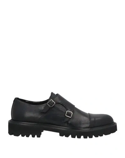 Tagliatore Man Loafers Black Size 9 Leather