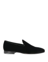Tagliatore Man Loafers Midnight Blue Size 9 Textile Fibers In Blue