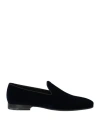 Tagliatore Man Loafers Midnight Blue Size 9 Textile Fibers In Blue