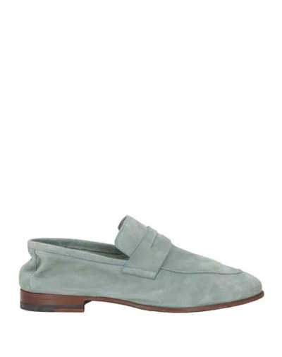 Tagliatore Man Loafers Sage Green Size 9 Leather