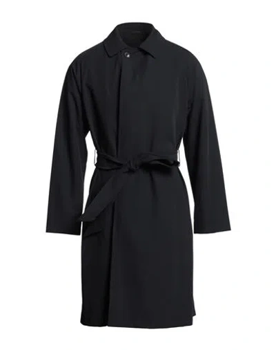 Tagliatore Man Overcoat & Trench Coat Midnight Blue Size 46 Polyamide, Elastane