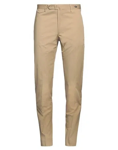 Tagliatore Man Pants Beige Size 32 Cotton, Elastane In Beige