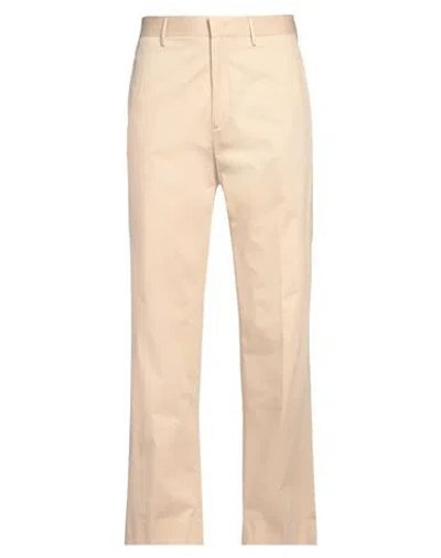 Tagliatore Man Pants Beige Size 34 Cotton, Elastane In Beige
