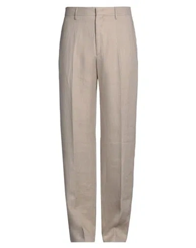 Tagliatore Man Pants Beige Size 34 Linen
