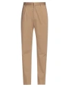 Tagliatore Man Pants Camel Size 38 Cotton In Beige
