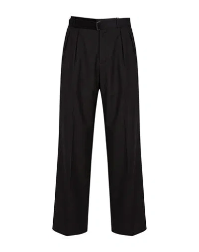 Tagliatore Man Pants Black Size 36 Virgin Wool, Cotton In Multi