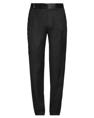 Tagliatore Man Pants Black Size 36 Virgin Wool, Viscose, Elastane In Black