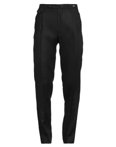 Tagliatore Man Pants Black Size 40 Linen In Black