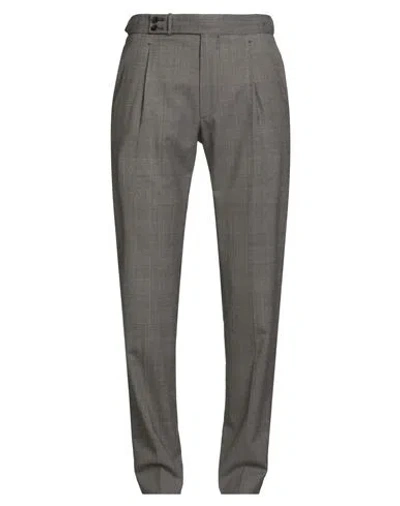 Tagliatore Man Pants Brown Size 32 Virgin Wool, Polyester, Elastane In Gray