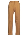 Tagliatore Man Pants Camel Size 32 Virgin Wool, Polyamide, Elastane In Beige