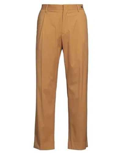 Tagliatore Man Pants Camel Size 32 Virgin Wool, Polyamide, Elastane In Beige