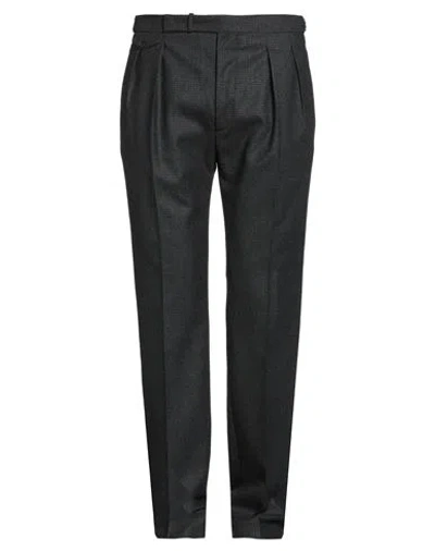 Tagliatore Man Pants Charcoal Size 34 Virgin Wool, Elastane In Black