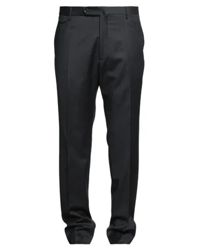 Tagliatore Man Pants Charcoal Size 42 Super 110s Wool In Black