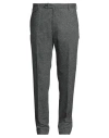 Tagliatore Man Pants Charcoal Size 42 Virgin Wool, Polyamide, Silk, Elastane In Gray