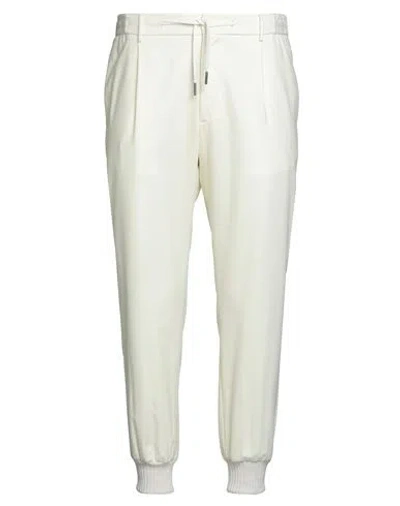 Tagliatore Man Pants Cream Size 38 Virgin Wool In White
