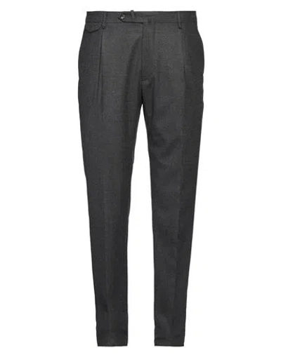 Tagliatore Man Pants Grey Size 38 Virgin Wool, Elastane In Black