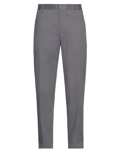 Tagliatore Man Pants Lead Size 36 Cotton, Elastane In Grey