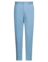 Tagliatore Man Pants Light Blue Size 30 Cotton, Elastane