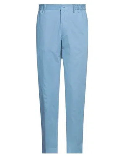 Tagliatore Man Pants Light Blue Size 30 Cotton, Elastane In Blue