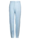 Tagliatore Man Pants Light Blue Size 34 Linen