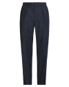 Tagliatore Man Pants Midnight Blue Size 32 Virgin Wool, Mohair Wool In Blue