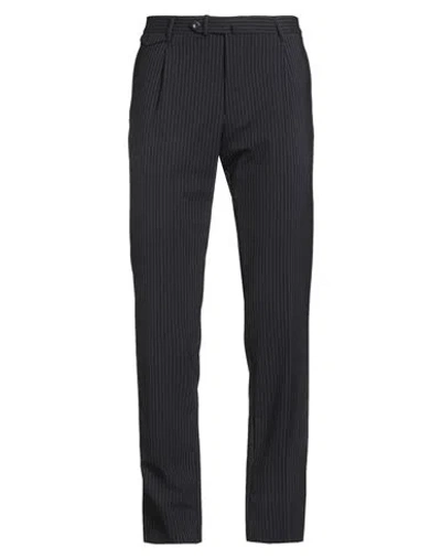 Tagliatore Man Pants Midnight Blue Size 36 Virgin Wool, Elastane In Black