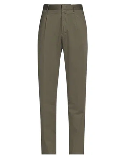 Tagliatore Man Pants Military Green Size 38 Cotton