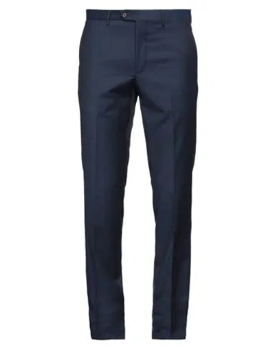 Tagliatore Man Pants Navy Blue Size 38 Super 110s Wool In Navy Blue