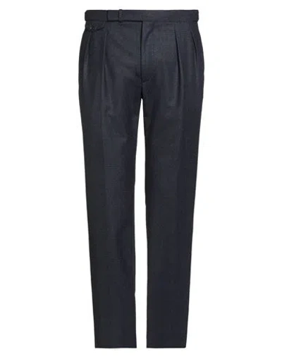 Tagliatore Man Pants Navy Size 34 Virgin Wool, Elastane In Blue