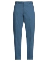 Tagliatore Man Pants Pastel Blue Size 36 Cotton, Elastane