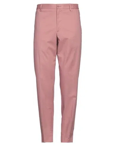 Tagliatore Man Pants Pink Size 36 Cotton, Elastane