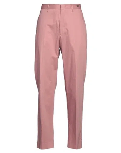 TAGLIATORE TAGLIATORE MAN PANTS PINK SIZE 32 COTTON, ELASTANE