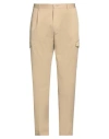 Tagliatore Man Pants Sand Size 36 Cotton, Elastane In Beige