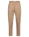 Tagliatore Man Pants Sand Size 38 Cotton, Elastane In Beige