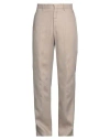 Tagliatore Man Pants Taupe Size 30 Linen In Grey