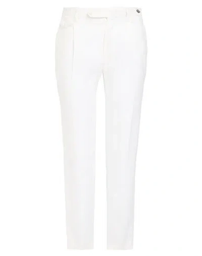 Tagliatore Man Pants White Size 32 Linen
