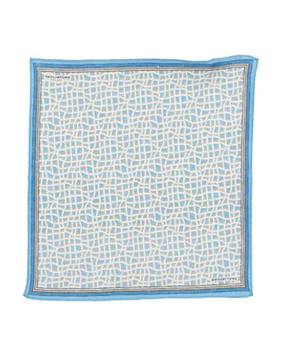 Tagliatore Man Scarf Azure Size - Linen In Blue