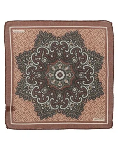 Tagliatore Man Scarf Tan Size - Wool In Brown