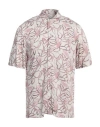 Tagliatore Man Shirt Antique Rose Size M Cotton In Pink