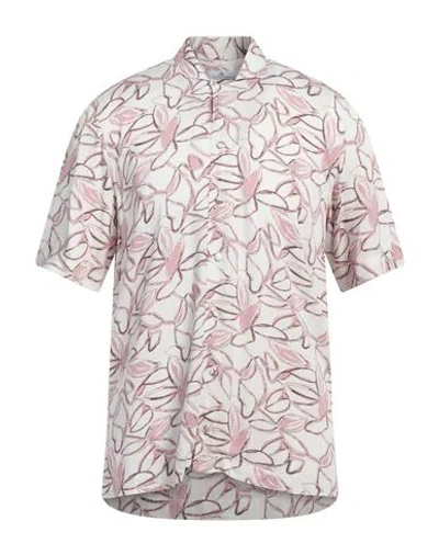 Tagliatore Man Shirt Antique Rose Size M Viscose In Pink